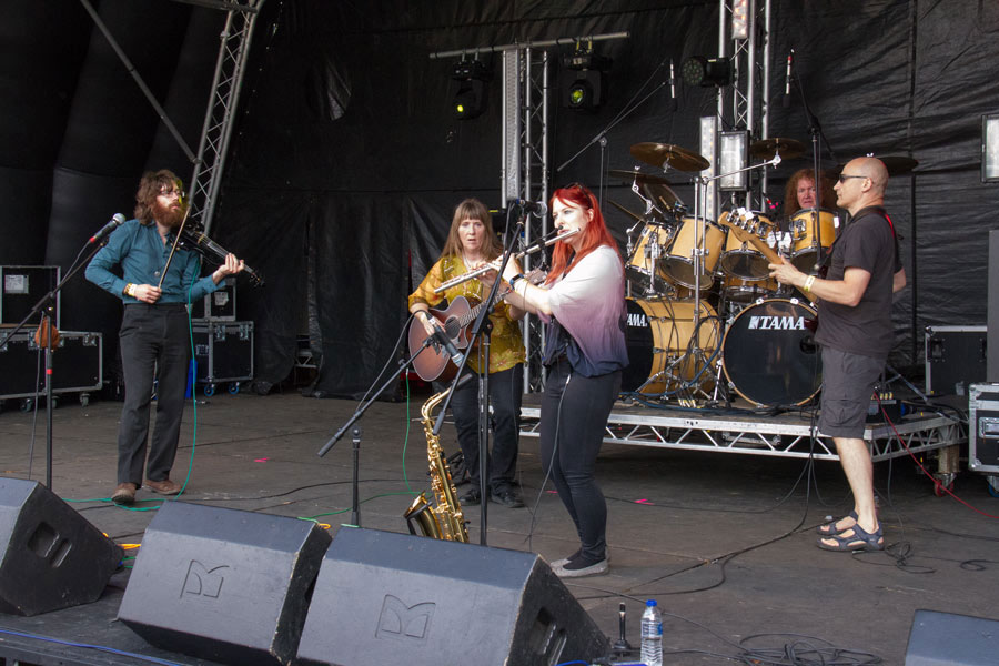 The band at A New Day Festival in 2017